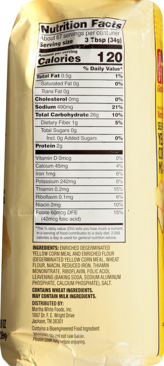 slide 5 of 9, Gladiola Self-Rising Yellow Corn Meal Mix 80 oz, 5 lb