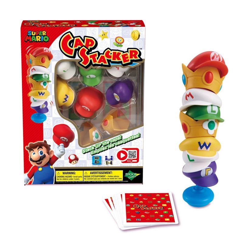 slide 2 of 6, Epoch Everlasting Play Super Mario Cap Tower Balancing Game: Fine Motor Skill Board Game for Kids, 1-4 Players, 1 ct