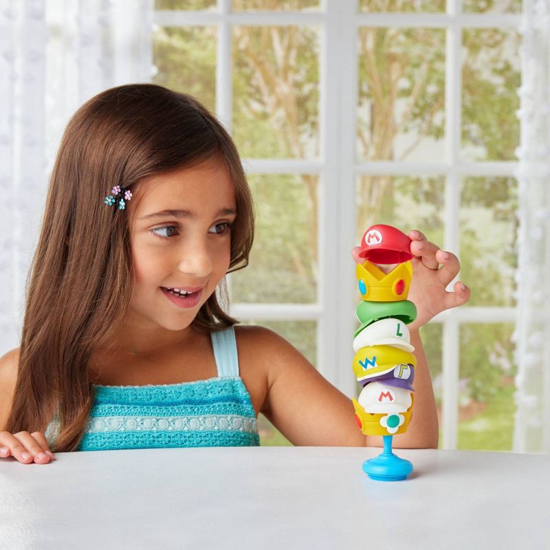 slide 4 of 6, Epoch Everlasting Play Super Mario Cap Tower Balancing Game: Fine Motor Skill Board Game for Kids, 1-4 Players, 1 ct