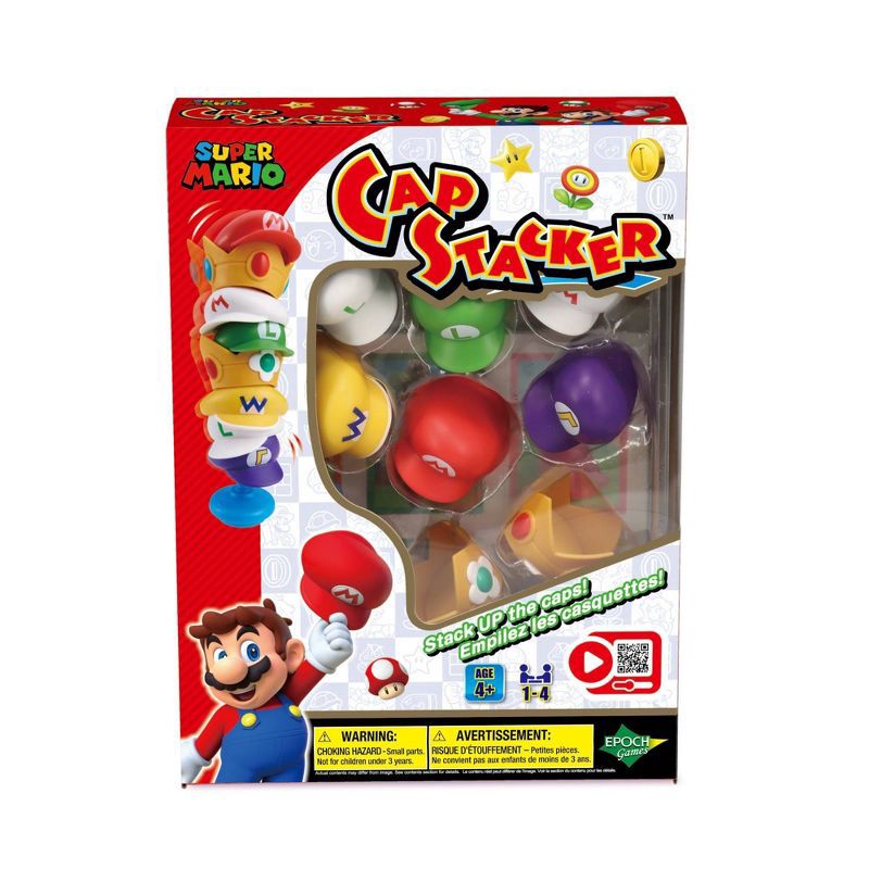 slide 1 of 6, Epoch Everlasting Play Super Mario Cap Tower Balancing Game: Fine Motor Skill Board Game for Kids, 1-4 Players, 1 ct