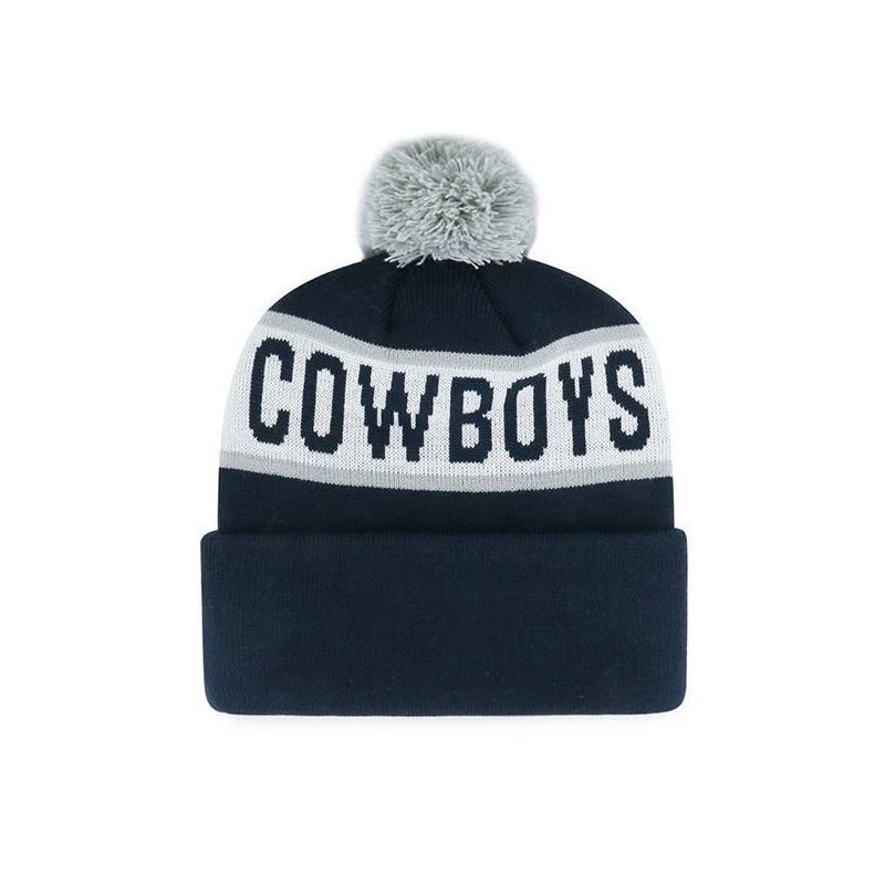 slide 2 of 2, NFL Dallas Cowboys Full Blitz Knit Beanie: Adult One Size, Ribbed Cuff, Midweight Fabric, 1 ct