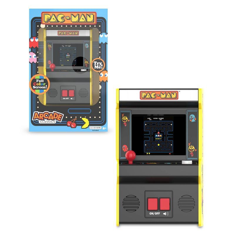 slide 1 of 7, Pac-Man Arcade Classics Handheld Electronic Game, 1 ct