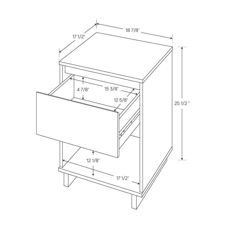 slide 7 of 7, Modern Nightstand with Storage Drawer Black - Room Essentials™, 1 ct