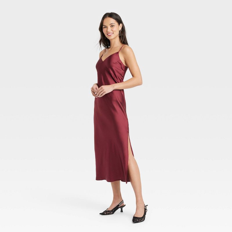 knee length dresses for ladies The Sleep Code Washable Silk Midi Slip Dress main image 1