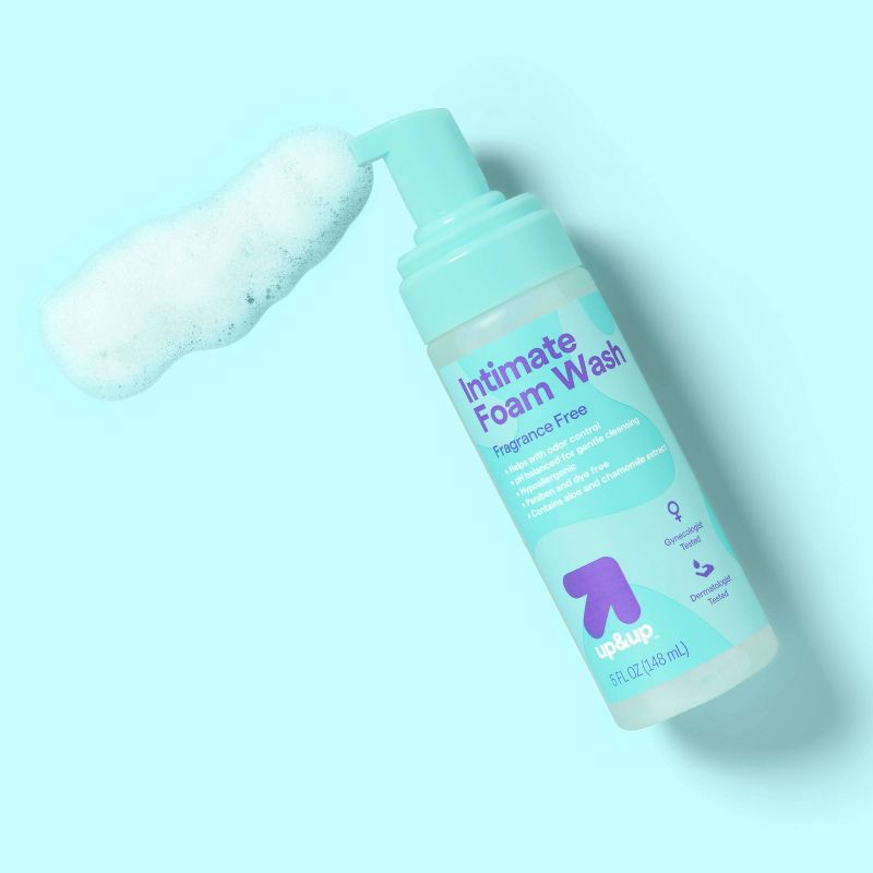 slide 2 of 5, Feminine Foam Wash - Unscented - 5fl oz - up&up™, 5 fl oz