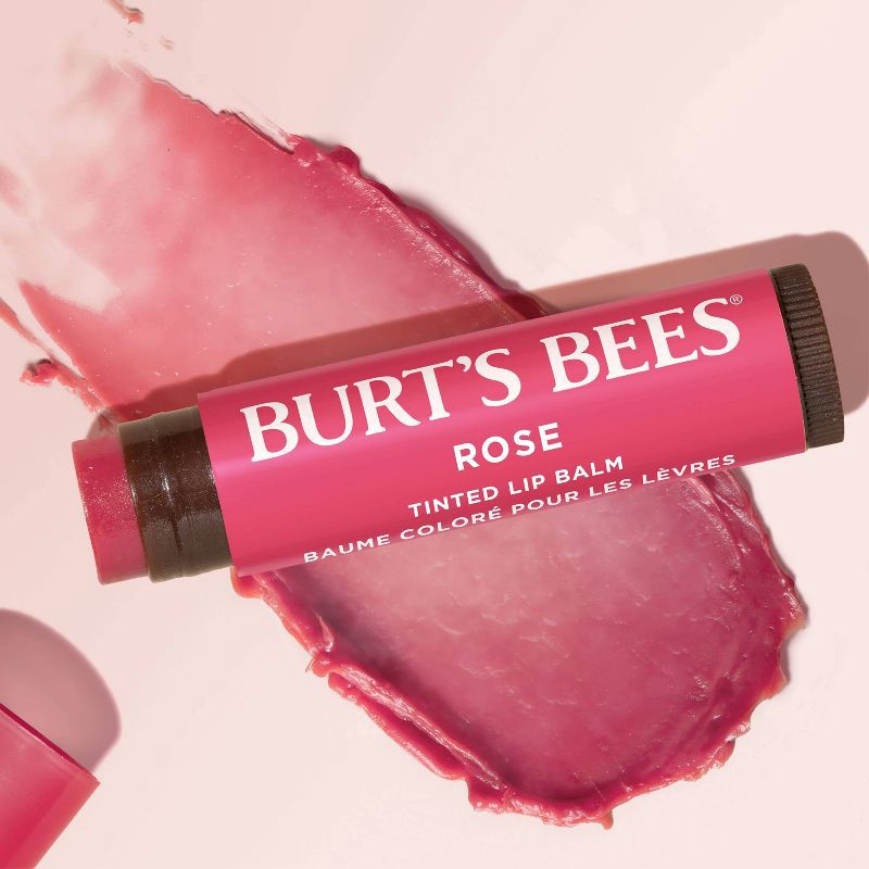slide 8 of 12, Burt's Bees Tinted Lip Balm - Rose - 0.15oz, 0.15 oz