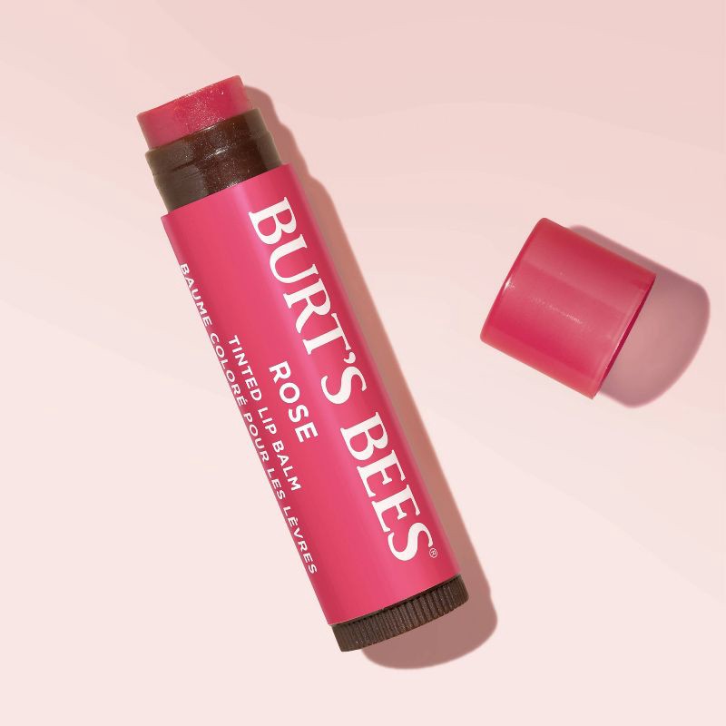 slide 9 of 12, Burt's Bees Tinted Lip Balm - Rose - 0.15oz, 0.15 oz