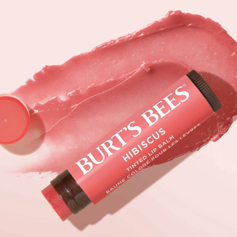slide 8 of 12, Burt's Bees Tinted Lip Balm - Hibiscus - 0.15oz, 0.15 oz