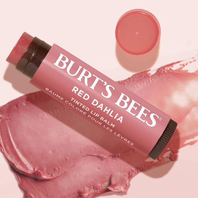 slide 8 of 12, Burt's Bees Tinted Lip Balm - Red Dahlia - 0.15oz, 0.15 oz