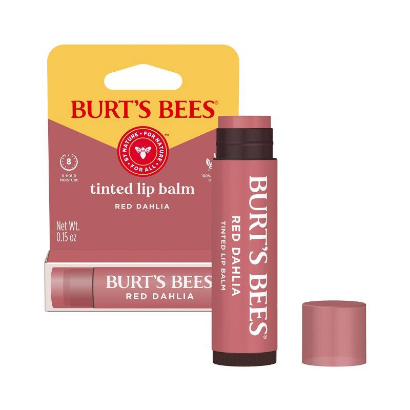 slide 1 of 12, Burt's Bees Tinted Lip Balm - Red Dahlia - 0.15oz, 0.15 oz