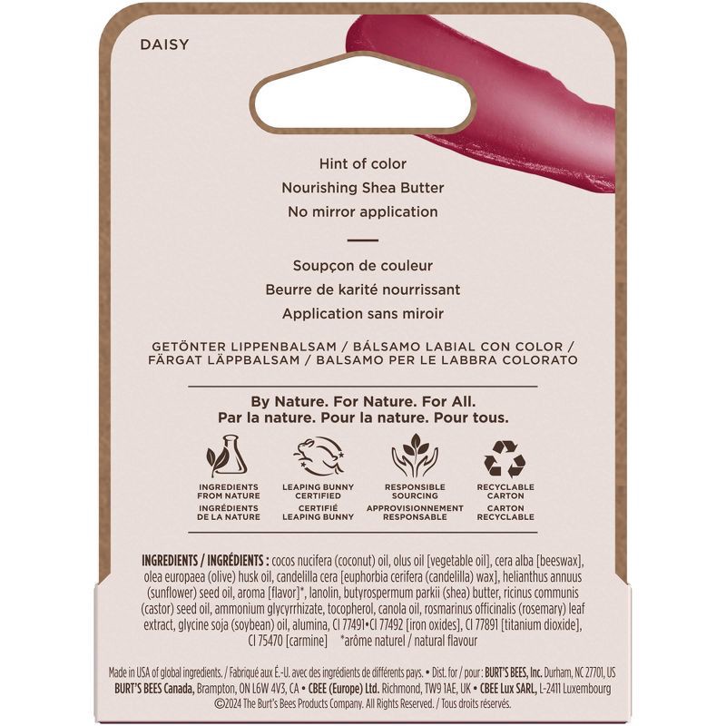 slide 12 of 12, Burt's Bees Natural Origin Tinted Lip Balm - Daisy - 0.15oz, 0.15 oz