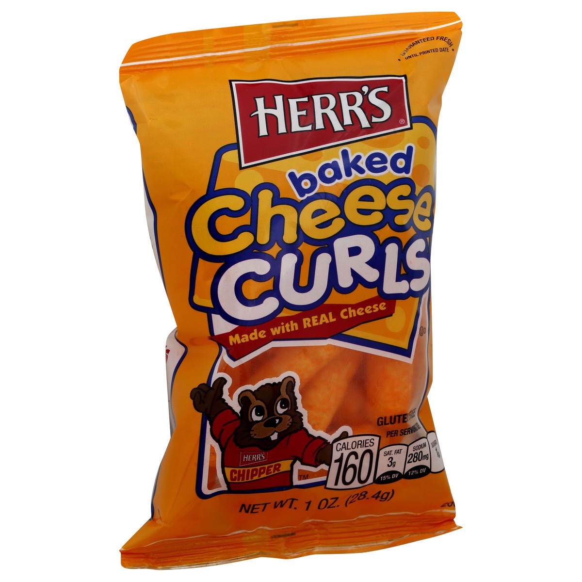 slide 9 of 9, Herr's Baked Cheese Curls 1 oz, 1 oz