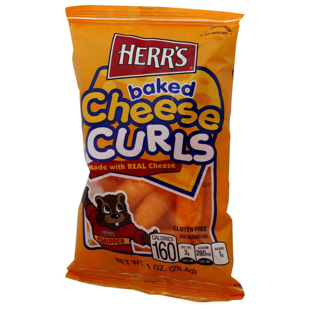 slide 8 of 9, Herr's Baked Cheese Curls 1 oz, 1 oz