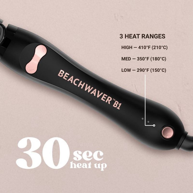 slide 3 of 8, BEACHWAVER Co. B1 Rotating Curling Iron - Midnight Rose - 1", 1 ct