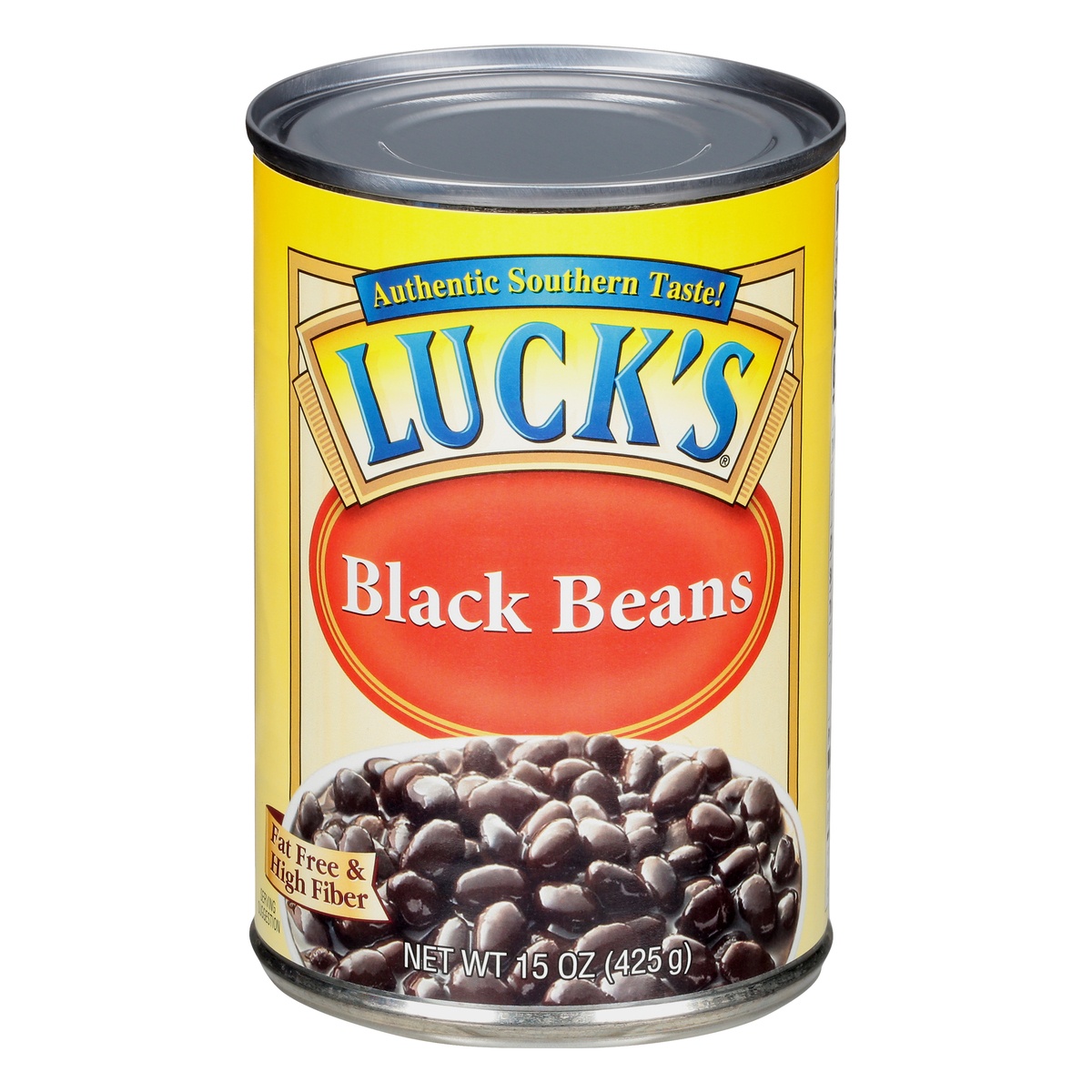 slide 1 of 1, Lucky's Black Beans, 15 oz