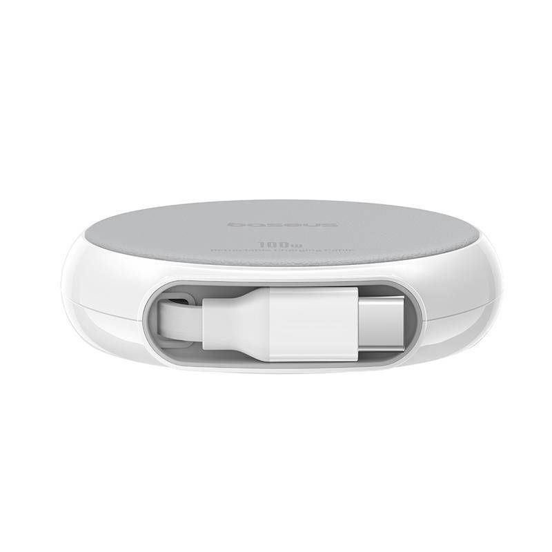 slide 8 of 9, Baseus Pathfinder Series Free2Draw 3' 100W USB-C to USB-C Fast Charging Data Cable - Moon White, 1 ct