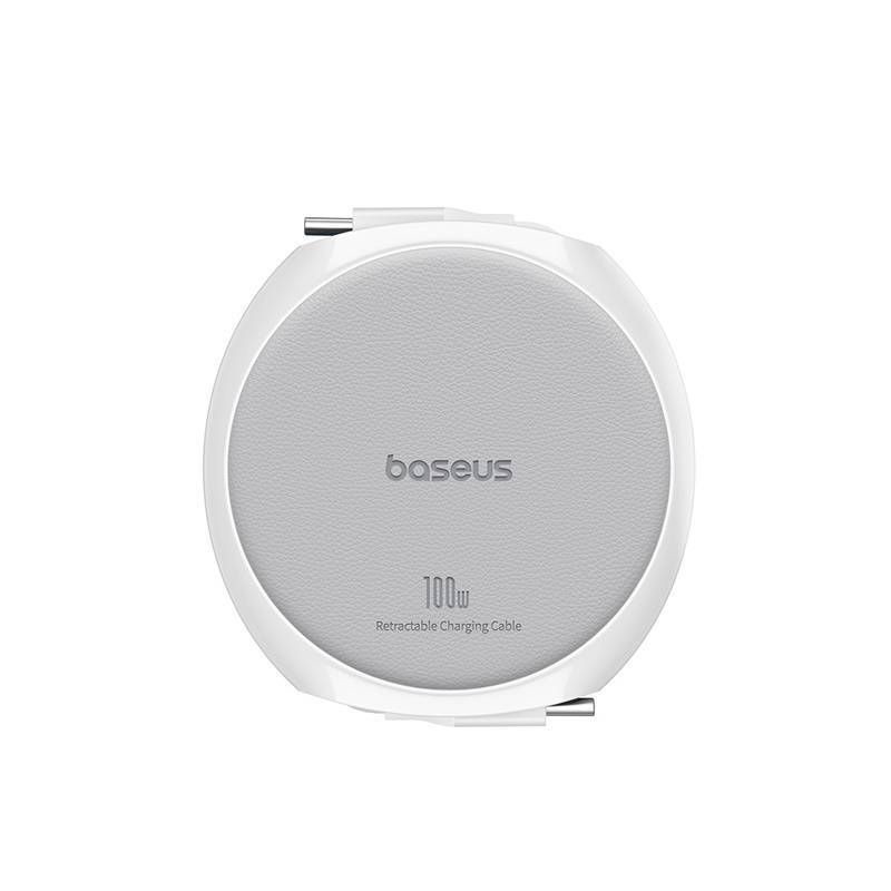 slide 9 of 9, Baseus Pathfinder Series Free2Draw 3' 100W USB-C to USB-C Fast Charging Data Cable - Moon White, 1 ct