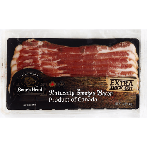 slide 3 of 3, Boar's Head Bacon, Extra Thick Cut, 12 oz