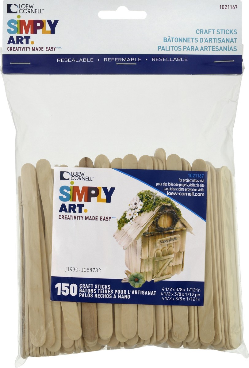 slide 2 of 8, Simply Art Craft Sticks 150 ea, 150 ct