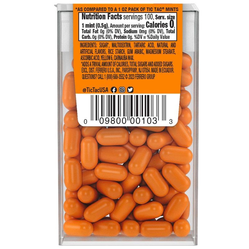 slide 2 of 8, Tic Tac Single Orange 100ct/1.7oz, 100 ct, 1.7 oz