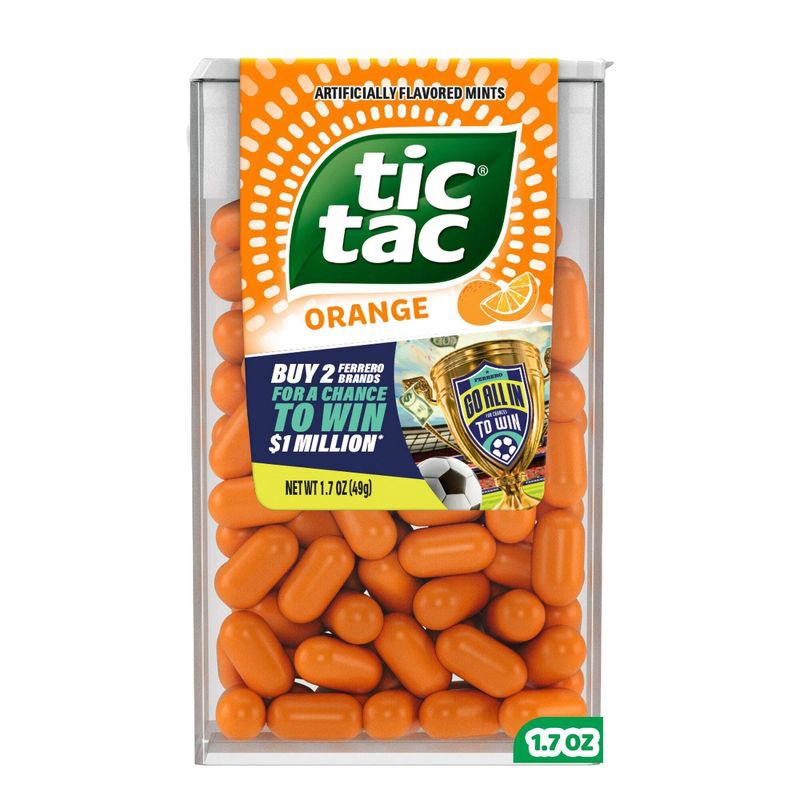 slide 1 of 9, Tic Tac Single Orange 100ct/1.7oz, 100 ct, 1.7 oz