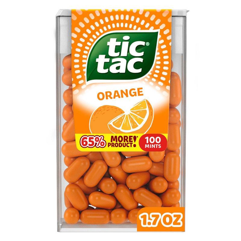 slide 1 of 8, Tic Tac Single Orange 100ct/1.7oz, 100 ct, 1.7 oz