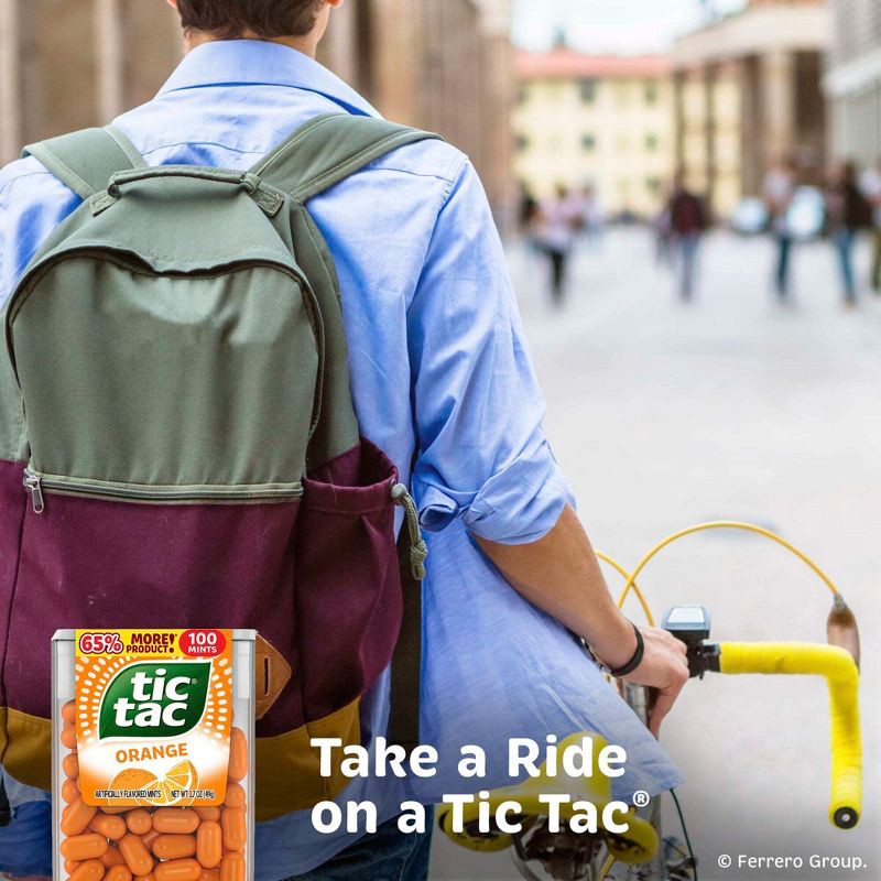 slide 4 of 8, Tic Tac Single Orange 100ct/1.7oz, 100 ct, 1.7 oz