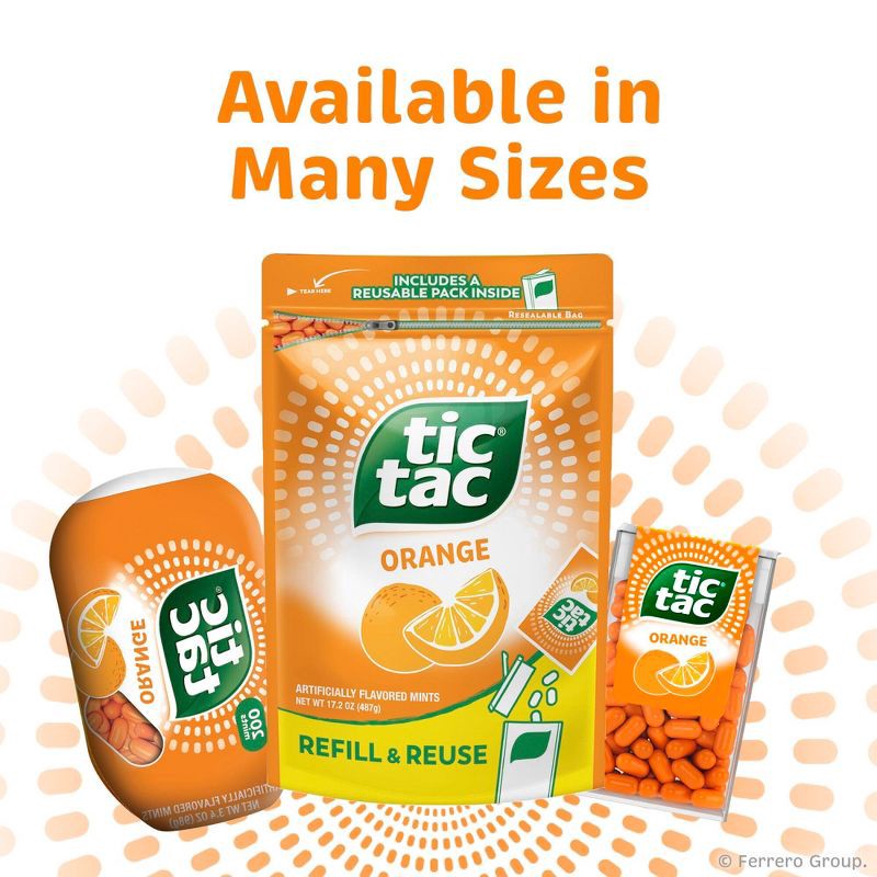 slide 4 of 8, Tic Tac Single Orange 100ct/1.7oz, 100 ct, 1.7 oz