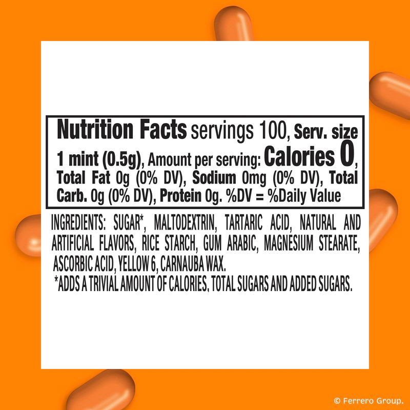 slide 6 of 8, Tic Tac Single Orange 100ct/1.7oz, 100 ct, 1.7 oz