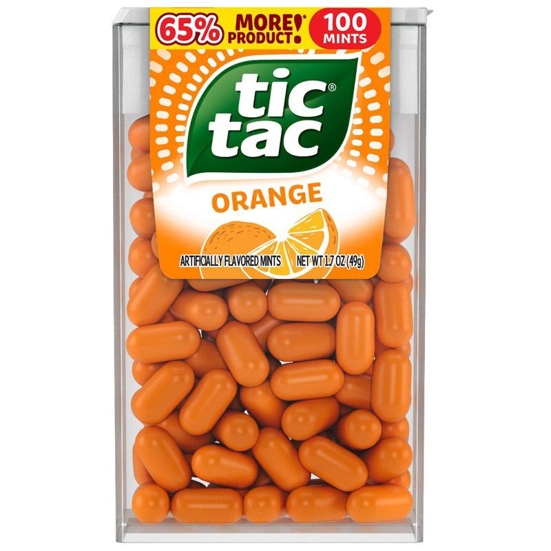 slide 1 of 8, Tic Tac Single Orange 100ct/1.7oz, 100 ct, 1.7 oz