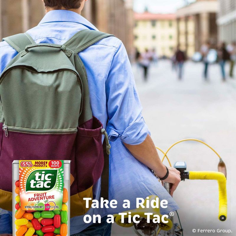 slide 4 of 8, Tic Tac Single Fruit Adventure 100ct/1.7oz, 100 ct, 1.7 oz