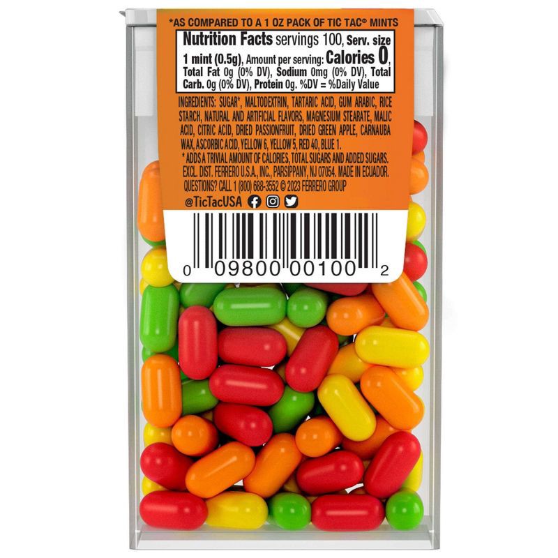 slide 7 of 8, Tic Tac Single Fruit Adventure 100ct/1.7oz, 100 ct, 1.7 oz