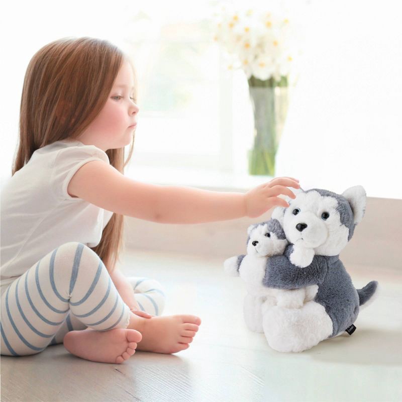 slide 2 of 9, FAO Schwarz 10" Mommy and Me Husky Plush, 1 ct