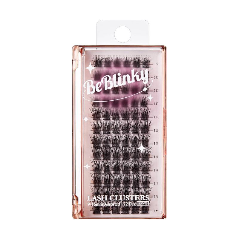 slide 1 of 10, BeBlinky False Eyelash Clusters - Wide Band 03, Wispy, 9-16 mm - 72ct, 72 ct