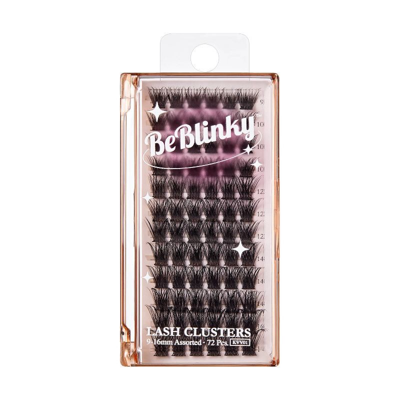 slide 1 of 10, BeBlinky False Eyelash Clusters 01 - Wide Band - Natural 9-16 mm - 72ct, 72 ct