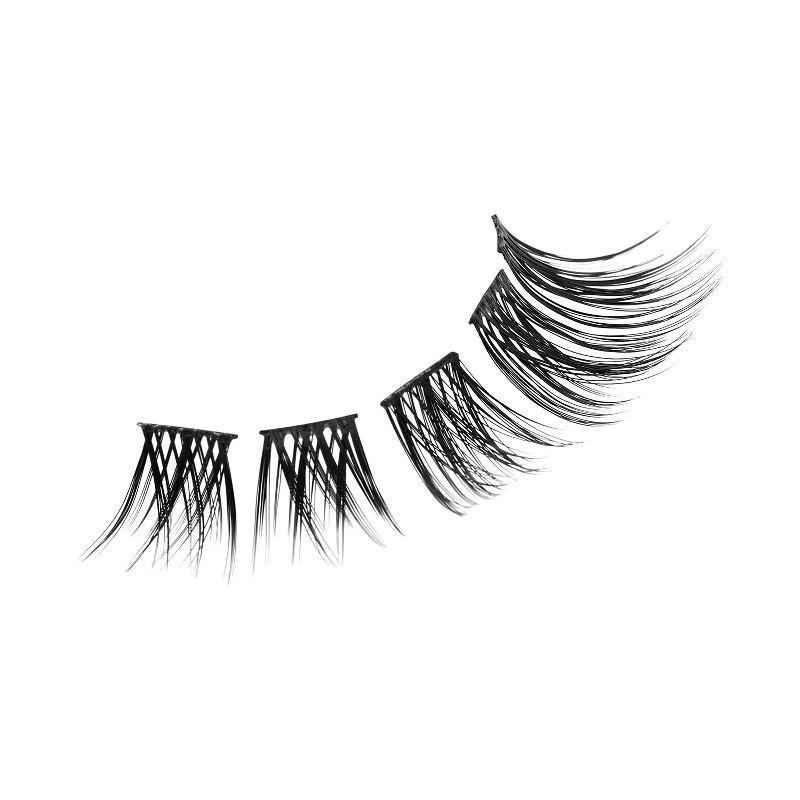slide 8 of 10, BeBlinky False Eyelash Clusters - Wide Band 02, Wispy, 9-16 mm - 72ct, 72 ct