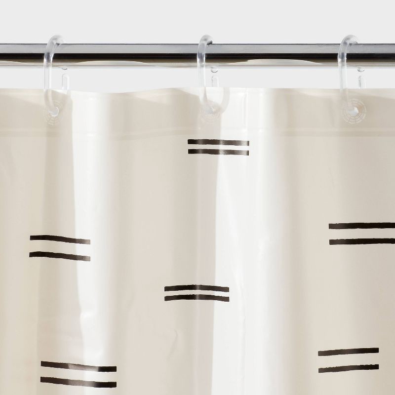 slide 3 of 3, 13pc PEVA Dash Shower Curtain and Rings - Room Essentials™, 13 ct