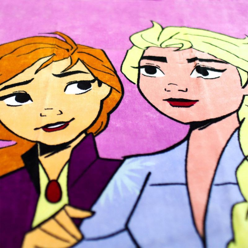 slide 2 of 4, Frozen Anna and Elsa Beach Towel, 1 ct