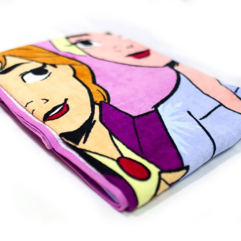 slide 3 of 4, Frozen Anna and Elsa Beach Towel, 1 ct