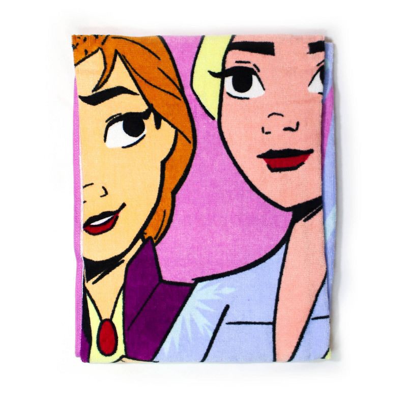 slide 4 of 4, Frozen Anna and Elsa Beach Towel, 1 ct