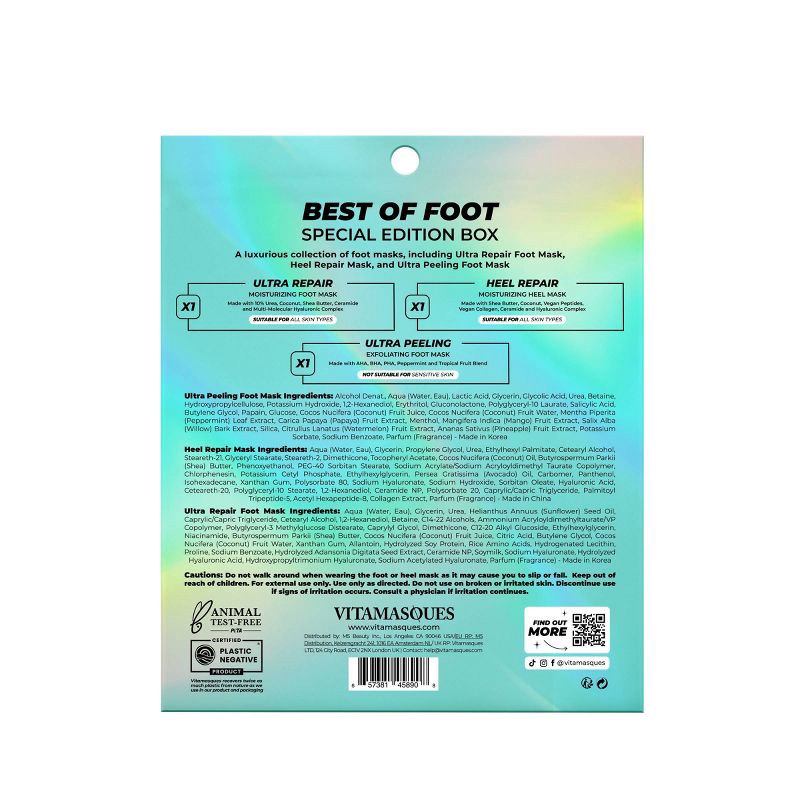 slide 2 of 6, Vitamasques Foot Spa - 3pc, 3 ct