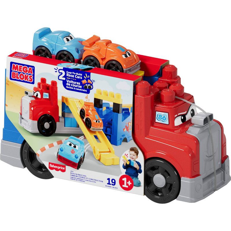 slide 2 of 6, Mega Bloks First Builders Build & Race Rig Toy Blocks for Toddler - 19pc, 19 ct