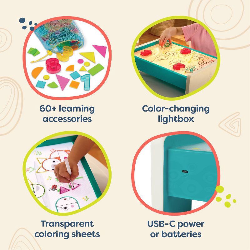 slide 4 of 13, B. toys Look & Shine - Educational Light Box Playset, 1 ct