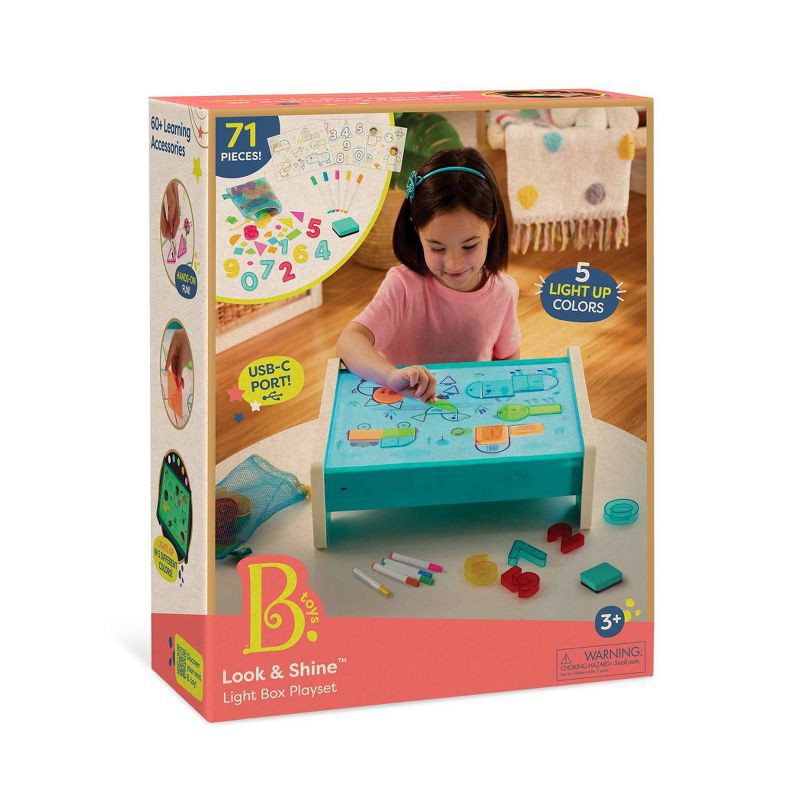 slide 13 of 13, B. toys Look & Shine - Educational Light Box Playset, 1 ct