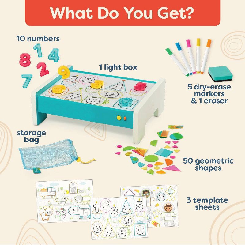 slide 5 of 13, B. toys Look & Shine - Educational Light Box Playset, 1 ct