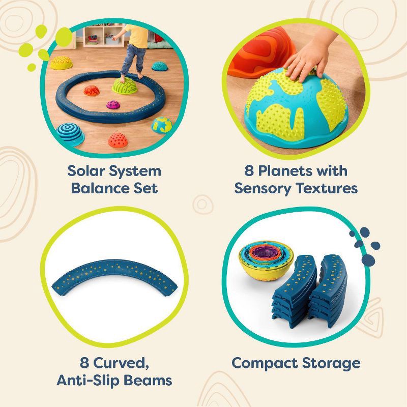 slide 3 of 10, B. toys Planet Balance Beams - Planet Hopper, 1 ct