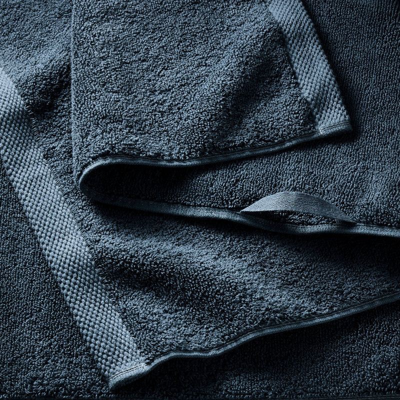 slide 3 of 4, 2pk Organic Hand Towel Dark Mineral Blue - Casaluna™, 2 ct