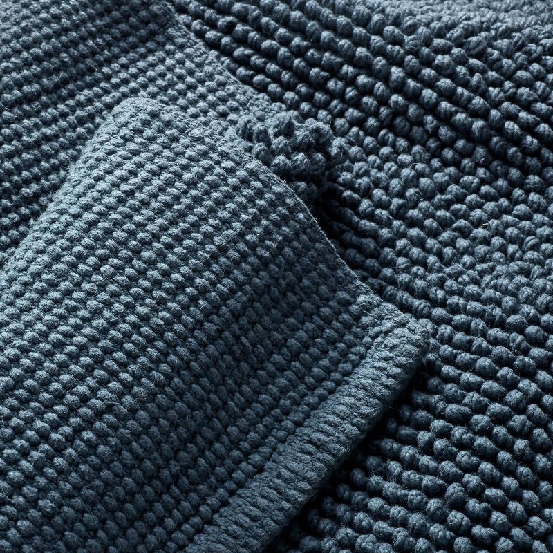 slide 3 of 4, 21"x34" Textured Bath Mat Washed Dark Mineral Blue - Casaluna™, 1 ct