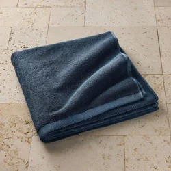 Organic Bath Sheet Dark Mineral Blue - Casaluna™