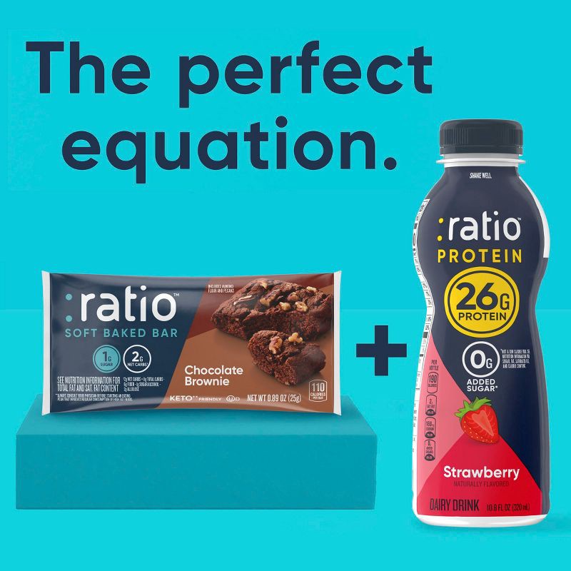 slide 5 of 6, :ratio Protein Yogurt Beverage Strawberry - 26g Protein 10.8oz, 26 gram, 10.8 oz